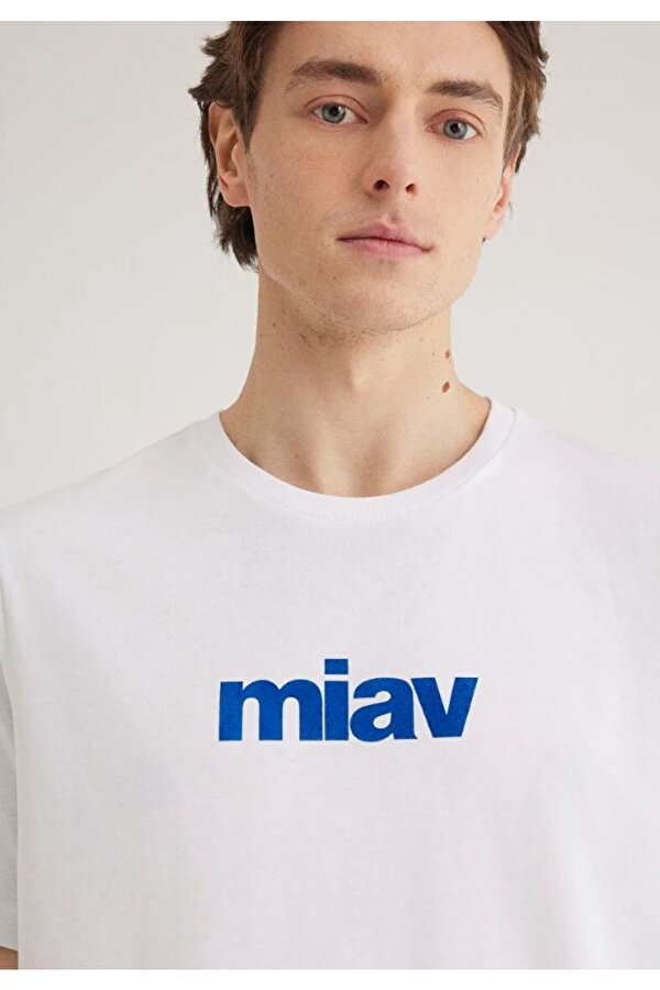 067153 Miav Baskılı Tişört Erkek T-Shirt
