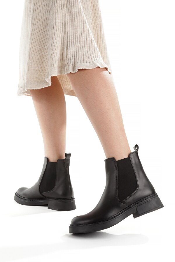 Kami Siyah Lastikli Hakiki Deri Günlük Orjinal Chelsea Bot