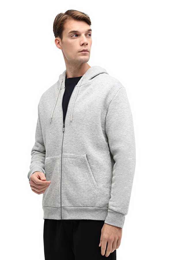 MB SN387 FZ HD 5PR A GRI MEL Erkek Eşofman Üstü