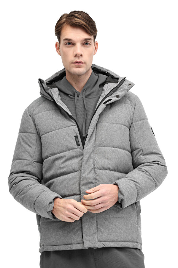 ML DOWNEY COAT 5PR Gri Erkek Kısa Kaban