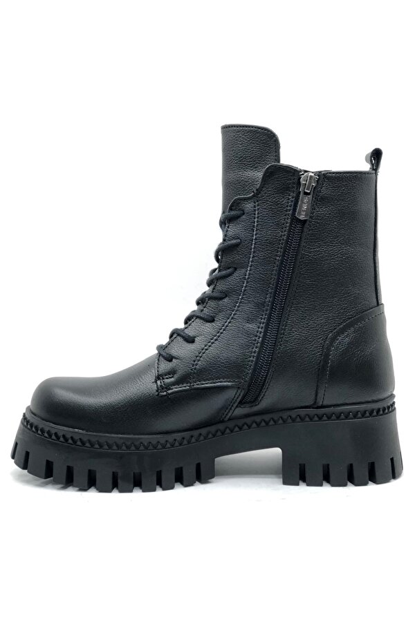 Ziko Hakiki Deri Kaymaz Taban Ortopedik Kadın Bot