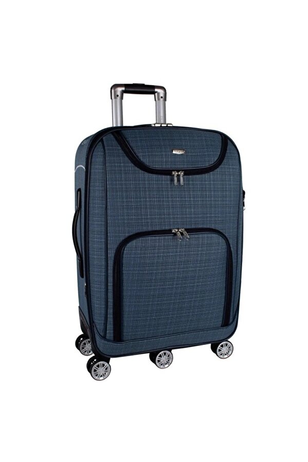 082-26 Havlu Kumaş Körüklü 5 Teker Orta Boy Valiz