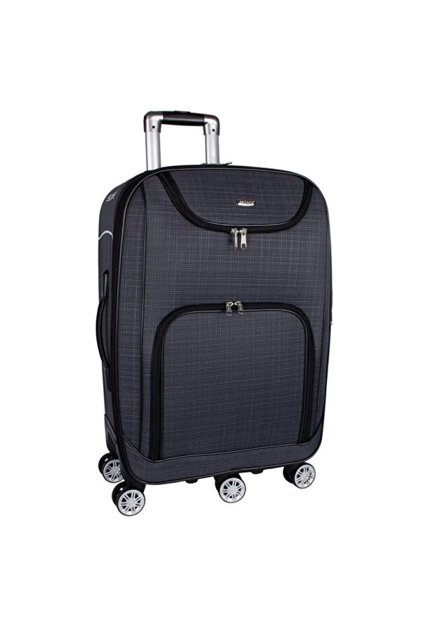 082-26 Havlu Kumaş Körüklü 5 Teker Büyük Boy Valiz