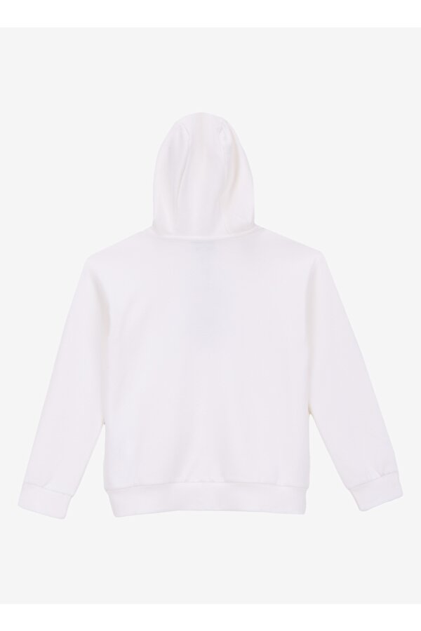 Kapüşon Yaka Ekru Kız Çocuk Sweatmont J5WG-SWT7597