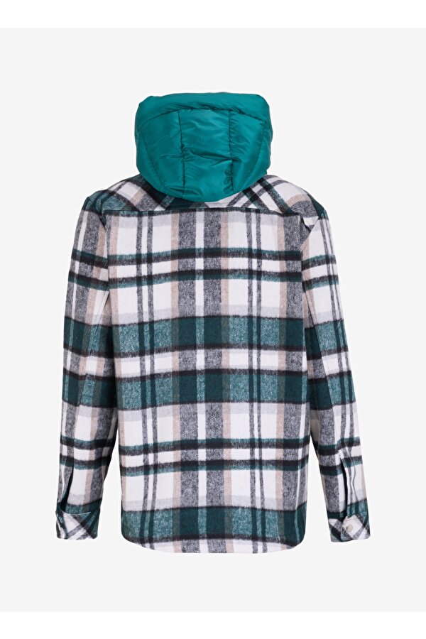 Koyu Yeşil Erkek Relaxed Ekose Mont J4WM-GML7267