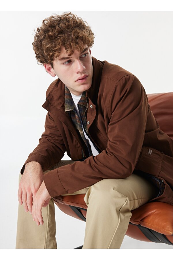 Kapüşonlu Kahve Erkek Mont J4WM-MNT7324