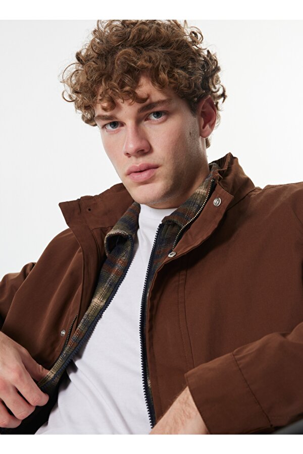 Kapüşonlu Kahve Erkek Mont J4WM-MNT7324