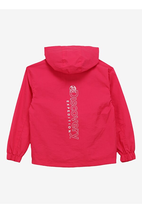 Fuşya Kız Çocuk Kapüşonlu Oversize  Su İtici Mont D4SG-MNT3060