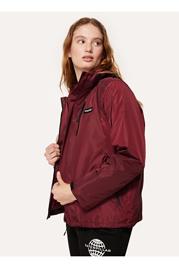 D3WL-MNT11 Bordo Düz Kadın Mont