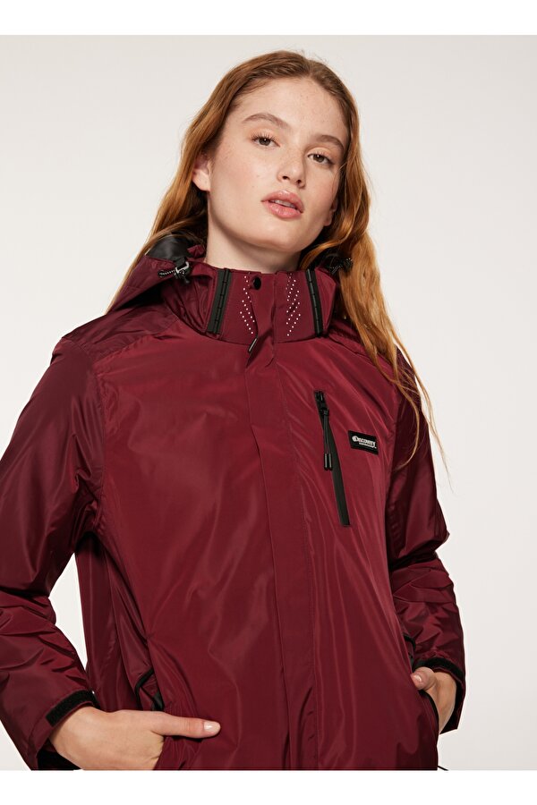 D3WL-MNT11 Bordo Düz Kadın Mont