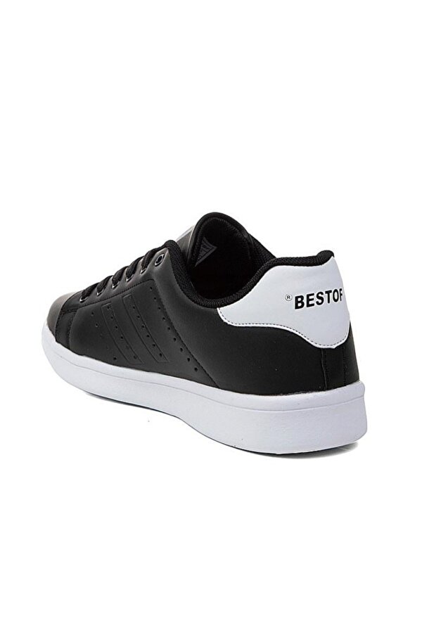 Best Of 041-26 Deri Anatomik Erkek Sneaker Siyah Beyaz