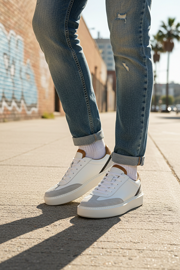 BOLVADIN 5PR Beyaz Erkek Sneaker