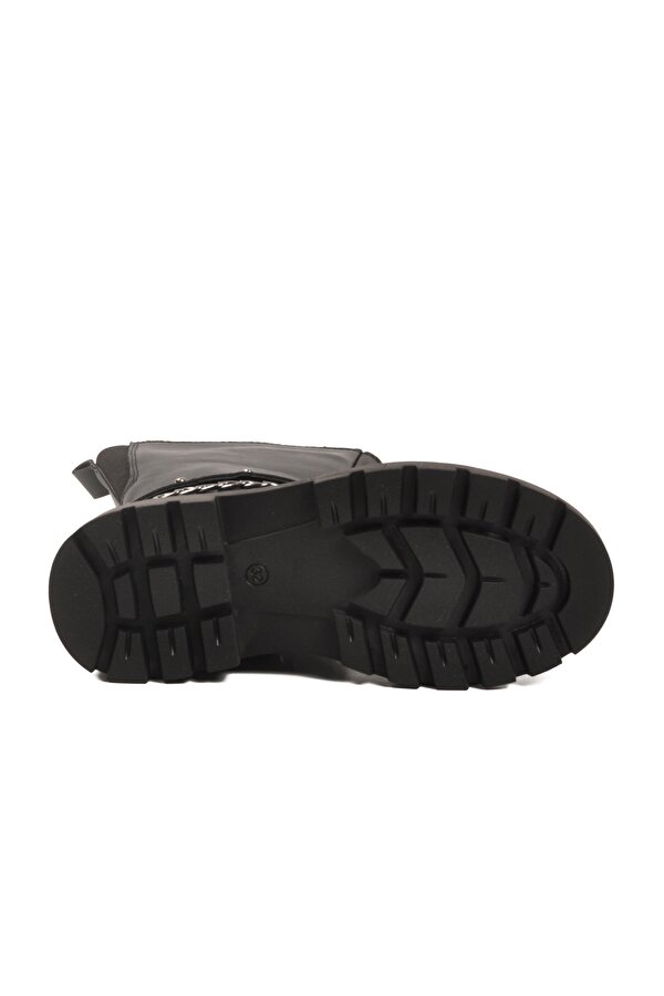 Siyah İçi Polarlı Fermuarlı Kız Çocuk Çizme Paris-26K F