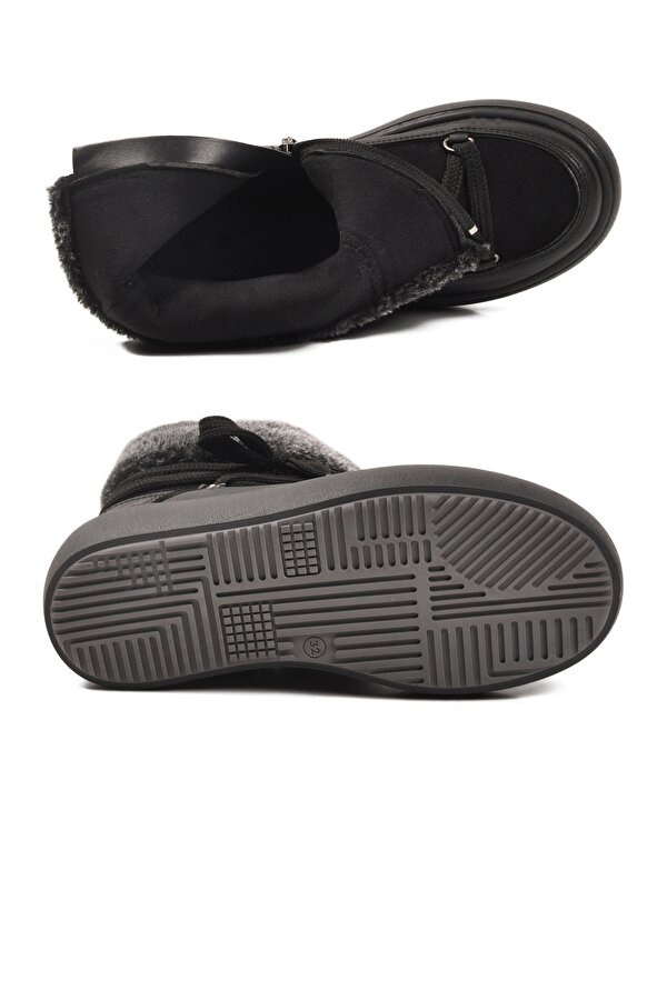 Siyah İçi Polarlı Kaymaz Kız Çocuk Bot Selis F