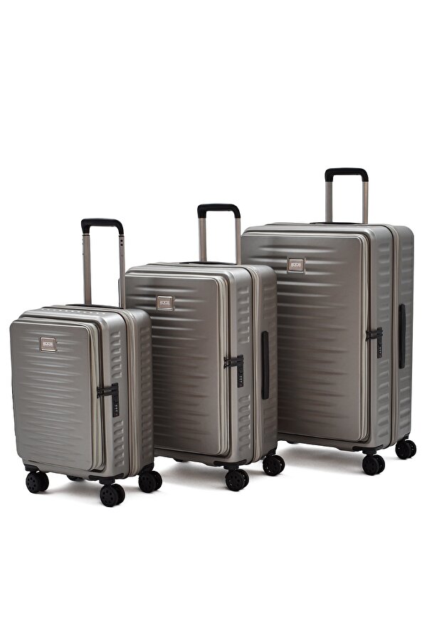 Ground Körüklü 3’lü Valiz Seti Büyük - Orta ve Kabin Boy – Ultra Dayanıklı, Geniş Hacimli, TSA Kilitli