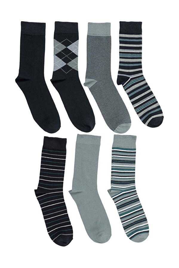 PART 7LI SKT-M 5PR Çok Renkli Erkek 7 Li Çorap