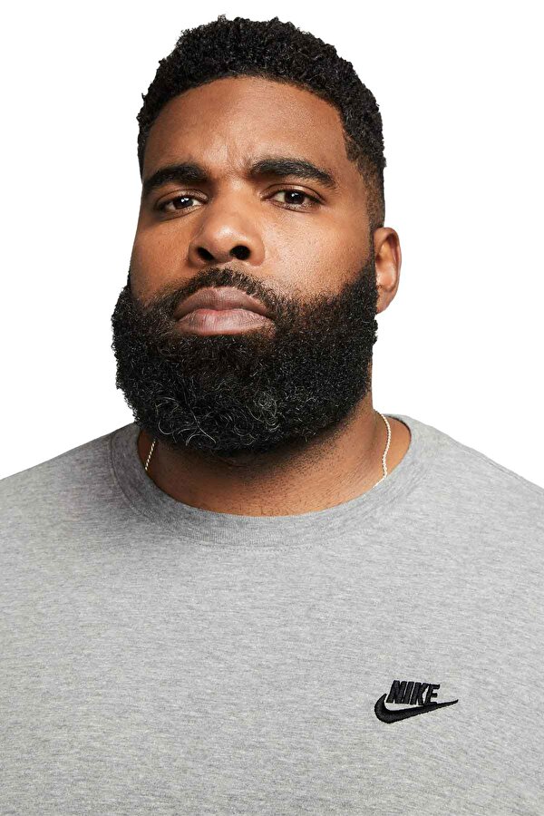 M NSW CLUB TEE - LS Gri Erkek Sweatshirt