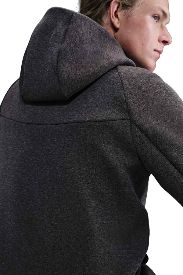 M NK TCH FLC FZ WR HOODIE Gri Erkek Fermuarlı Sweatshirt