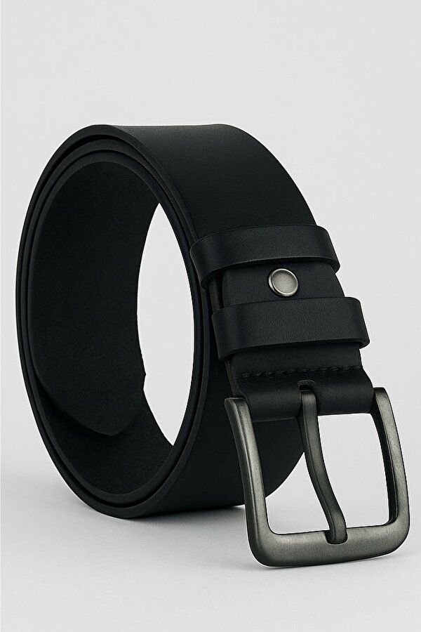 %100 Hakiki Deri Kemer Erkek Spor Kemer Siyah 0160