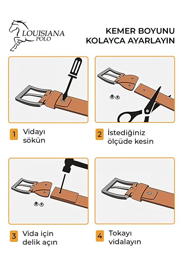 %100 Hakiki Deri Kemer Erkek Spor Kemer Siyah 0160