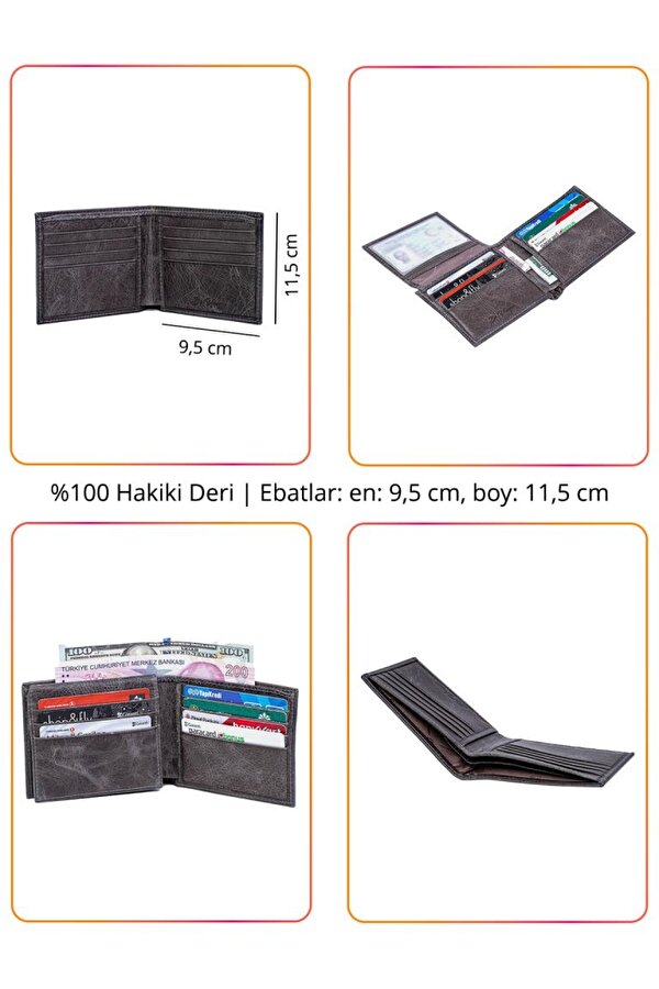 Hakiki Deri Erkek Cüzdan Taba 1726