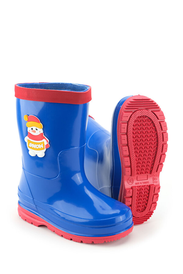 Erkek Çocuk Kışlık İçinde Çıkarılabilir Ek Çoraplı Su Geçirmez Yağmur Bot Çizme