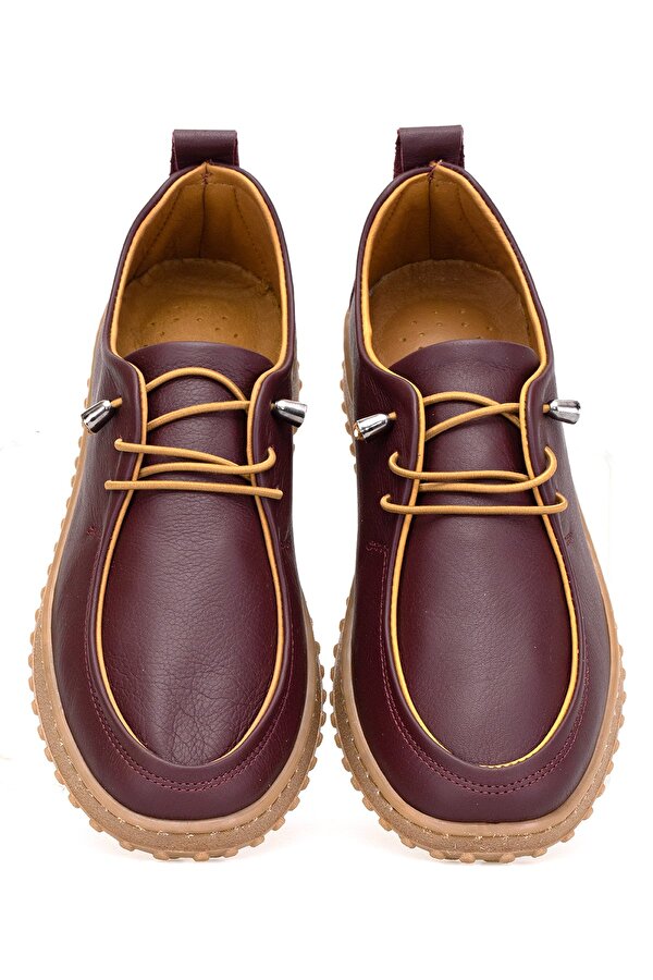 Elit ASSCL100 Kadın Hakiki Deri Casual Ayakkabı Bordo