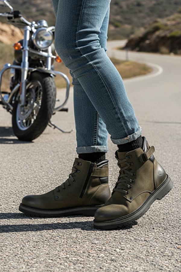 CESTY 4PR Haki Erkek Biker Bot