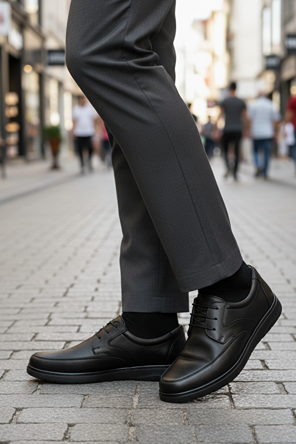 109012.M 5PR Siyah Erkek Rahat Ayakkabı