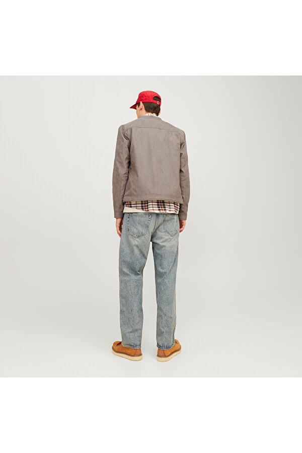 Jack&Jones Dylan Clean Erkek Kahverengi Bisiklet Yaka Ceket