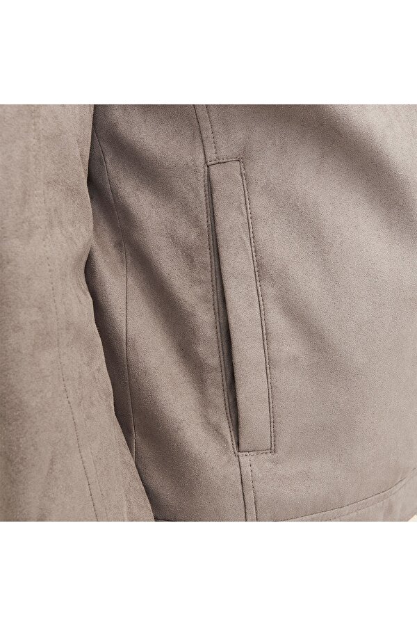 Jack&Jones Dylan Clean Erkek Kahverengi Bisiklet Yaka Ceket