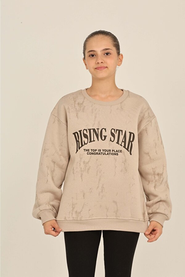 Toontoy Kız Çocuk Rısıng Star Baskılı Sweatshirt