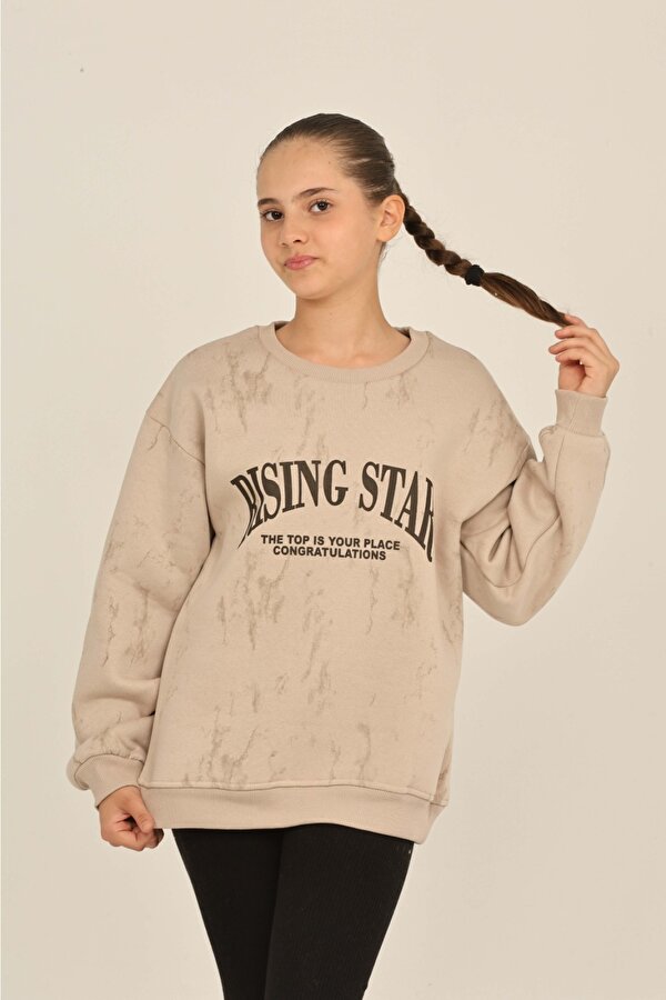 Toontoy Kız Çocuk Rısıng Star Baskılı Sweatshirt