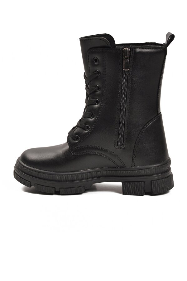 Siyah Cilt İçi Polarlı Kaymaz Taban Kız Çocuk Bot G-1001 F Frmr