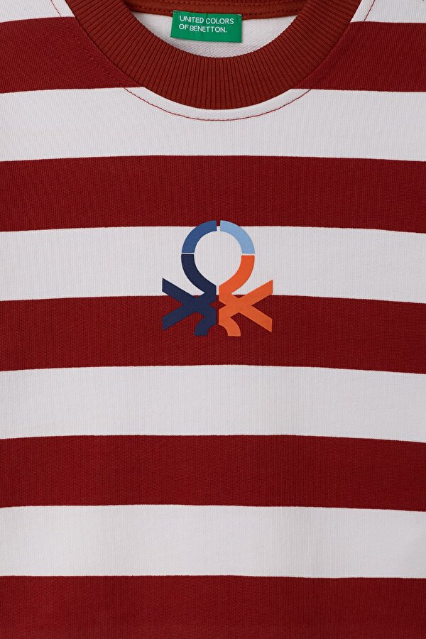 Erkek Çocuk Sweat BNTB23297 Kırmızı Çizgili