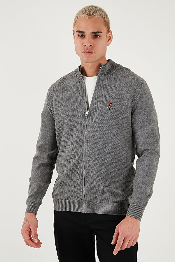 Erkek Hırka G081SZ0TH2227188 GRİ MELANJ