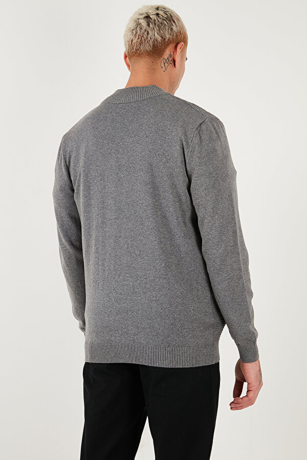 Erkek Hırka G081SZ0TH2227188 GRİ MELANJ