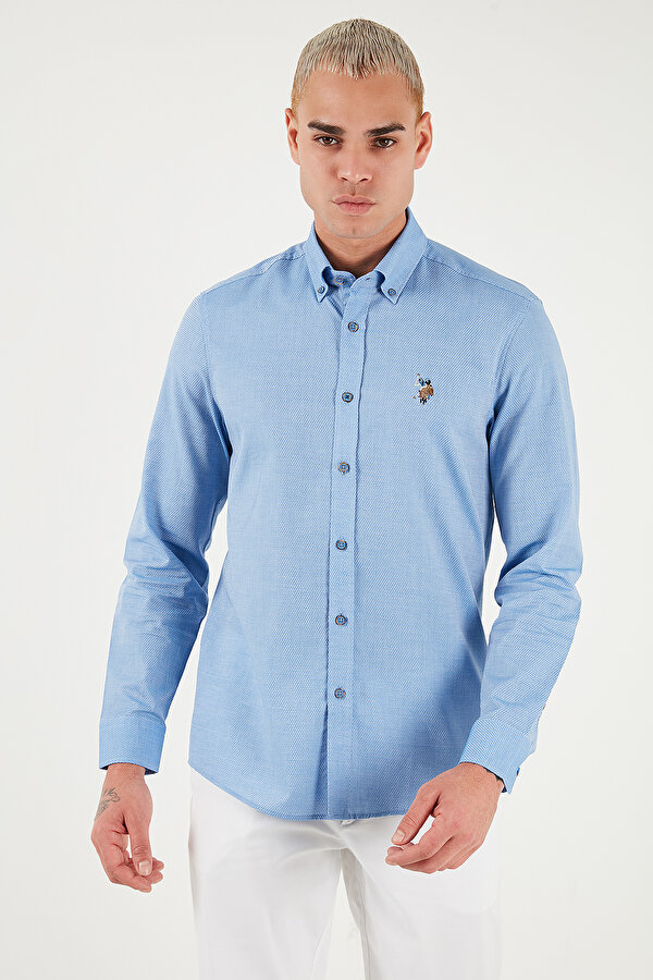 Erkek Gömlek G081SZ0042225619 Koyu Mavi