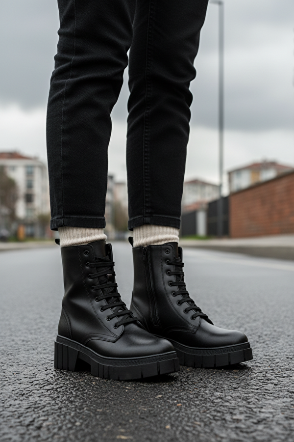 22K-347 5PR Siyah Kadın Postal