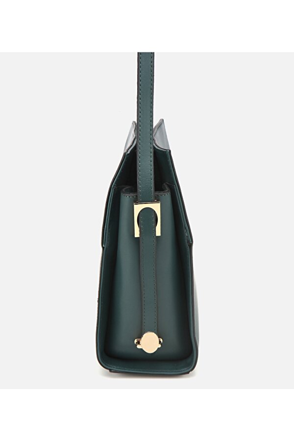 Kadın Deri Haki Omuz Çantası