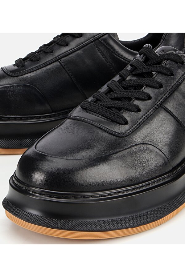 Erkek Deri Siyah Yumuşak Dokulu Günlük Ayakkabı