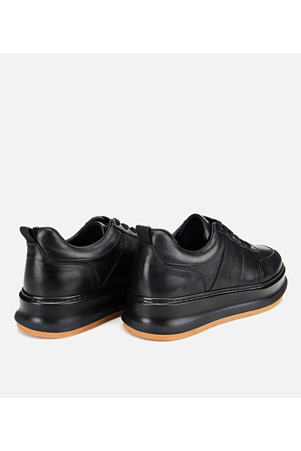 Erkek Deri Siyah Yumuşak Dokulu Günlük Ayakkabı