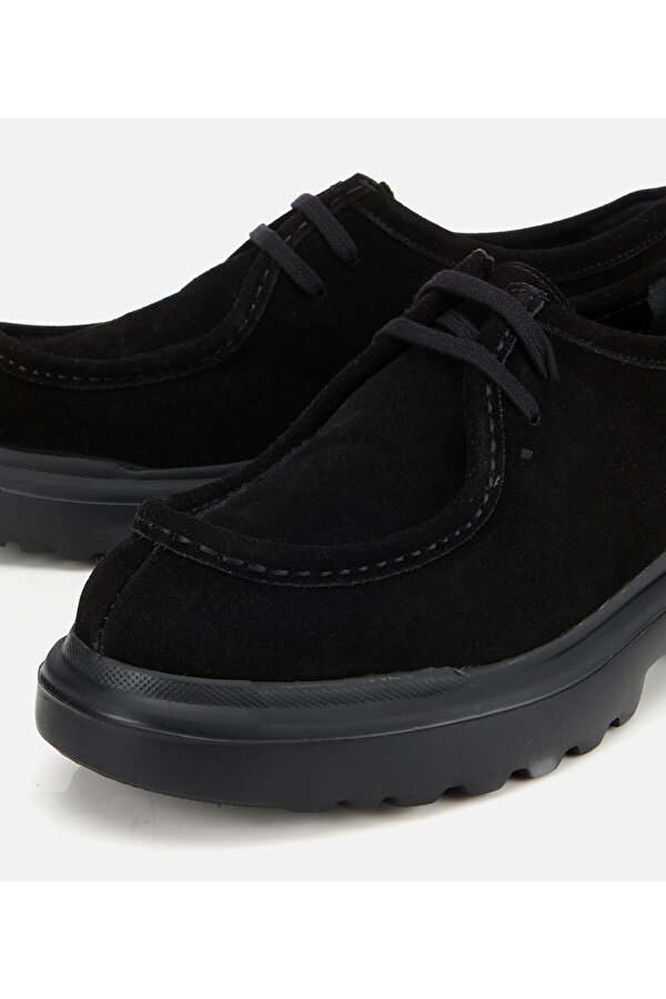 Erkek Süet Deri Siyah Yüksek Tabanlı Günlük Ayakkabı