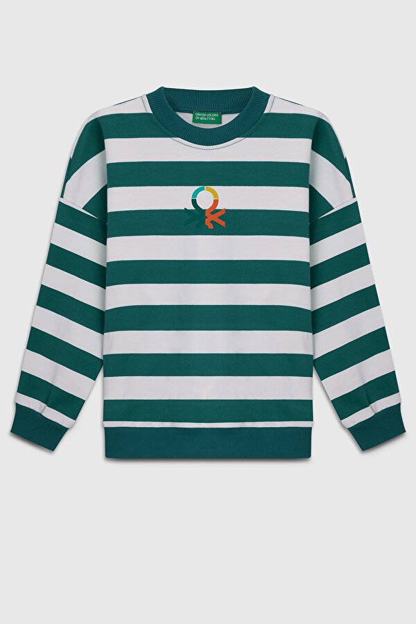 Erkek Çocuk Sweat BNTB23297 YEŞİL ÇİZGİLİ