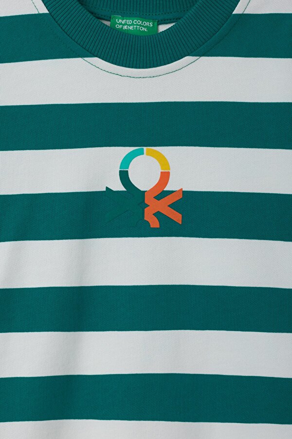 Erkek Çocuk Sweat BNTB23297 YEŞİL ÇİZGİLİ