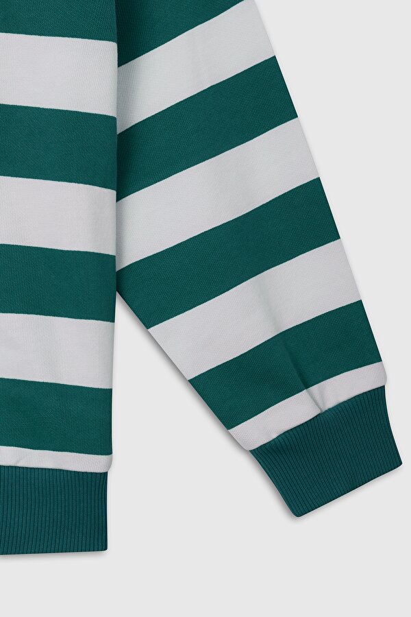 Erkek Çocuk Sweat BNTB23297 YEŞİL ÇİZGİLİ