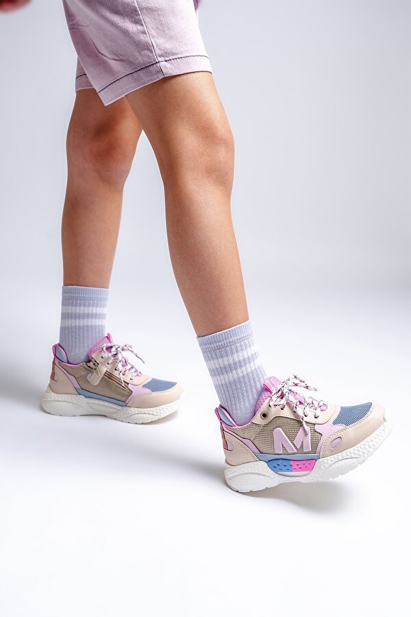 Kız Çocuk Bej Günlük Spor Ayakkabı