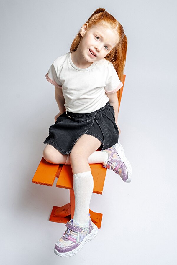 Kız Çocuk Lila Işıklı Spor Ayakkabı