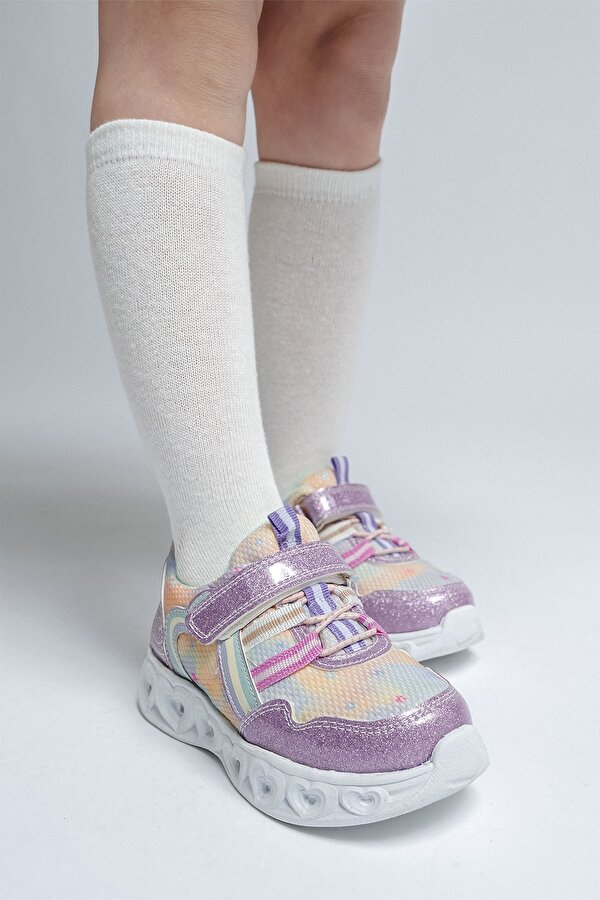 Kız Çocuk Lila Işıklı Spor Ayakkabı