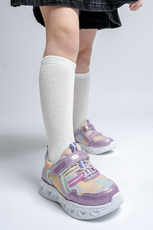 Kız Çocuk Lila Işıklı Spor Ayakkabı